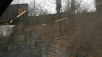 Looking south at the western Beacon Line crossover abutment, from the southbound train detailed above