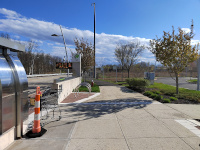 Looking South at the Cedar St CTFastrak station