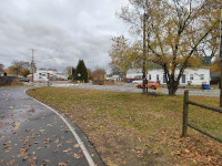 This photo is looking northeast towards the Cranston depot site, just west of the Dyer Ave Crossing