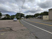 Looking south on Dyer Ave towards the Washington Secondary Crossing