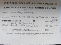 A 1924 ticket from Danbury to Hartford via Waterbury on the NY&NE