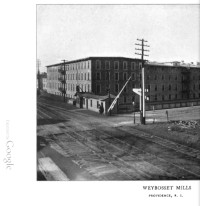 A vintage picture of the Weybosset Mill and Dike Street Station