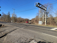 The crossing at Hawleyville Road, looking west towards Hobarts and Danbury