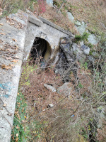 A view of the 1911 NY&NE tunnel portal and grade below the Housatonic Tracks