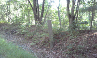 An old milepost along the Hartford, Providence and Fishkill