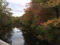 The Hop River as seen in autumn from the western bridge