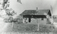 A vintage photograph, from the Ozog Collection at the Providence Public Library, of Knightsville Station