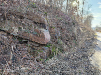 A small rock cut close to the village of Moosup