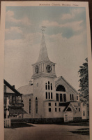 A vintage postcard of Moosup Methodist Church