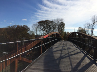 The bridge over Center Springs Park in November, 2017