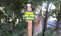 Signage along the Cheney Rail Trail in September, 2016
