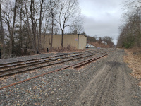 Looking east towards Bristol and Hartford at the site of the 1911  Terryville Depot