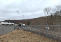 A look to the south (railroad west) at the Inland Fuel Terminal in Terryville