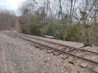 Looking west at the switch between the two Terryville routes.