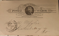 The opposite side of the 1890 postcard