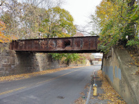 The twin mainline bridges over Washington Ave in November, 2023