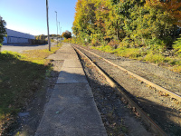 The former Amtrak platform, just west of Bridge Street