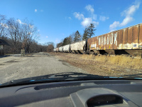 Looking west towards the Connecticut Eastern Railroad Museum