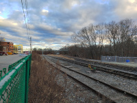 A look back east at the depot site.