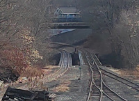 Another view of the trestles over the Willimantc River as seen from the Willimantic Pedestrian Bridge
