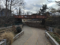 The northern of the two rail bridges above Windham Garden on the Bridge