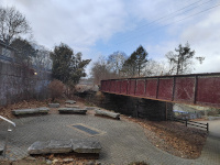 The southern of the two bridges over Windham Garden on the Bridge