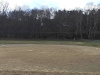 A view across a baseball field at Shetucket Plains Road Park